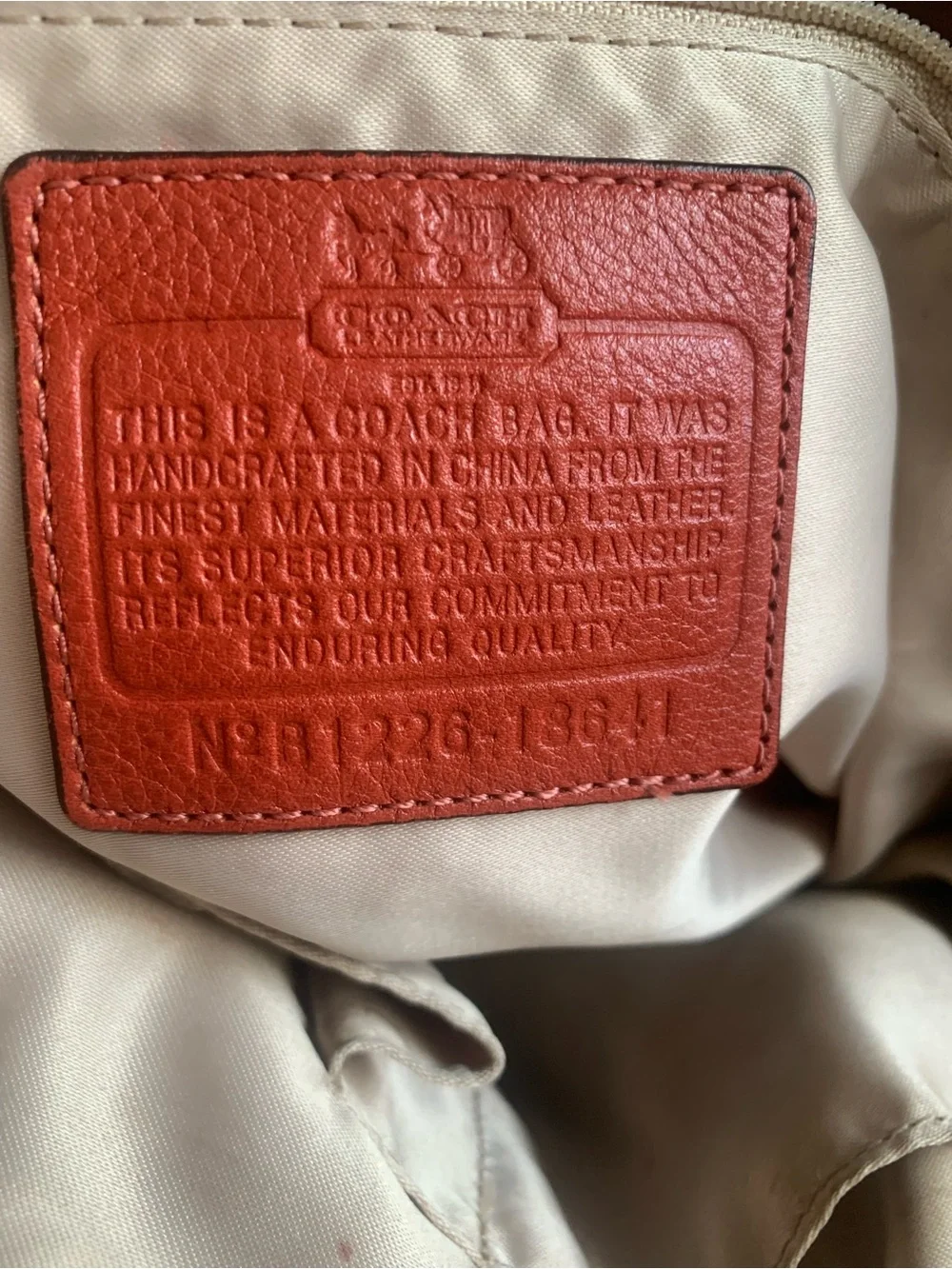 Coach 18641 Madison Leather Lindsey Satchel Shoulder Bag Burnt Orange